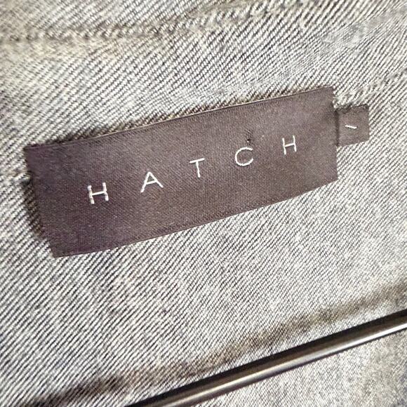 Hatch Gray Cotton Maternity Dress Swing Loose Flowy Button Pockets One Size - Picture 6 of 7